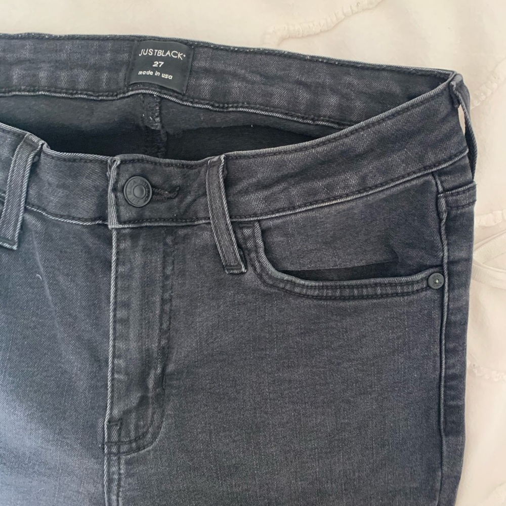 Black frilled jeans